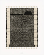 Classic Black Moroccan Rug 3 X 5 Ft | 90 X 150 Cm / With Tassels / Short (0.4” / 1 cm)