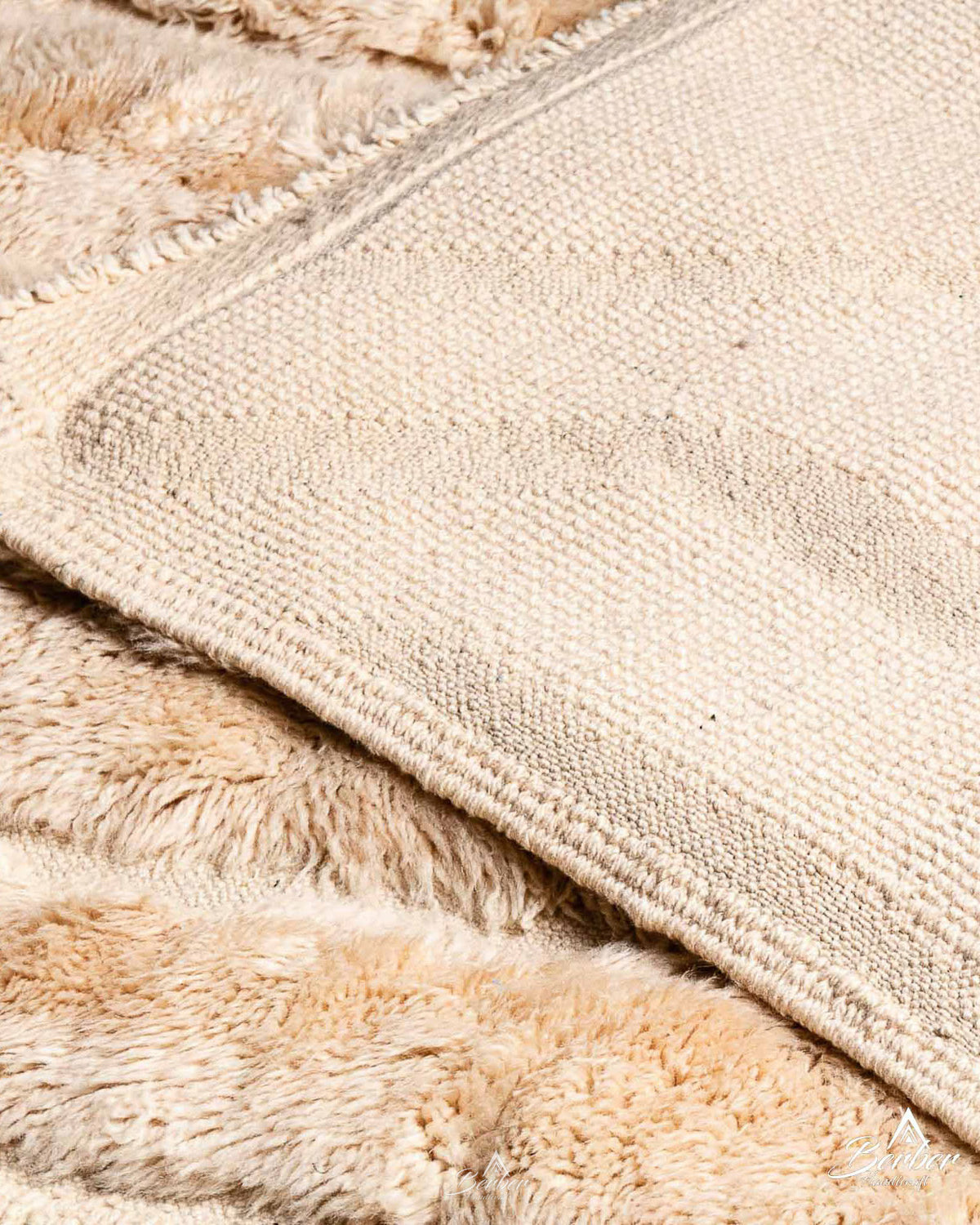 Moroccan Wool Rugs 3 X 5 Ft | 90 X 150 Cm / With Tassels / Short (0.4” / 1 cm)