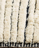 Minimalist Beni Ourain Rug 3 X 5 Ft | 90 X 150 Cm / With Tassels / Short (0.4” / 1 cm)