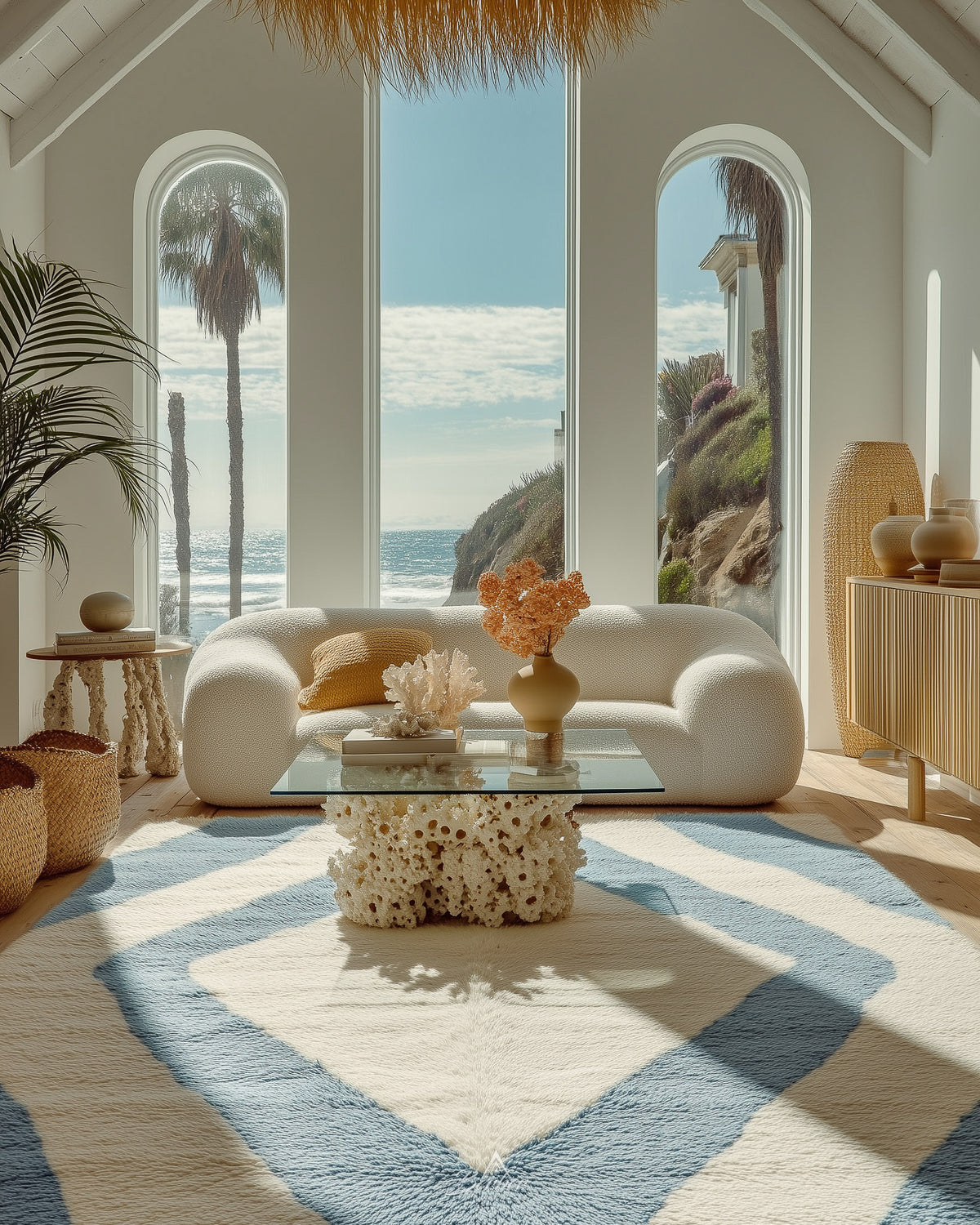 Plush Moroccan Rug 3 X 5 Ft | 90 X 150 Cm / With Tassels / Short (0.4” / 1 cm)