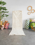 Off White Runner 2 X 6 Ft | 60 X 180 Cm / With Tassels / Short (0.4” / 1 cm)