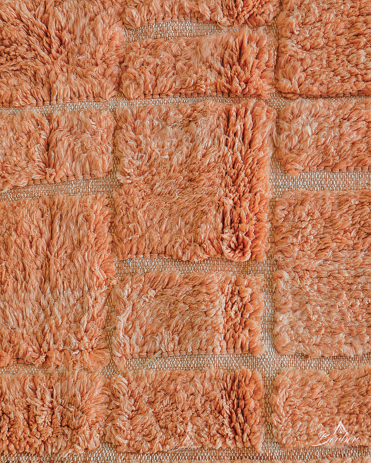 Orange Berber Rug 3 X 5 Ft | 90 X 150 Cm / With Tassels / Short (0.4” / 1 cm)