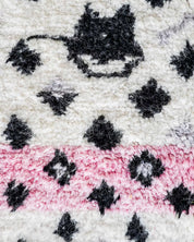 Pink Azilal Rugs 3 X 5 Ft | 90 X 150 Cm / With Tassels / Short (0.4” / 1 cm)