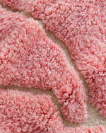 Pink Beni Ourain Rug 3 X 5 Ft | 90 X 150 Cm / With Tassels / Short (0.4” / 1 cm)