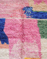 Pink Boujaad Carpet 3 X 5 Ft | 90 X 150 Cm / With Tassels / Short (0.4” / 1 cm)