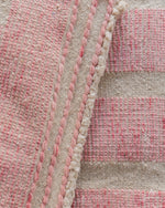 Pink Wool Rug 3 X 5 Ft | 90 X 150 Cm / With Tassels / Short (0.4” / 1 cm)