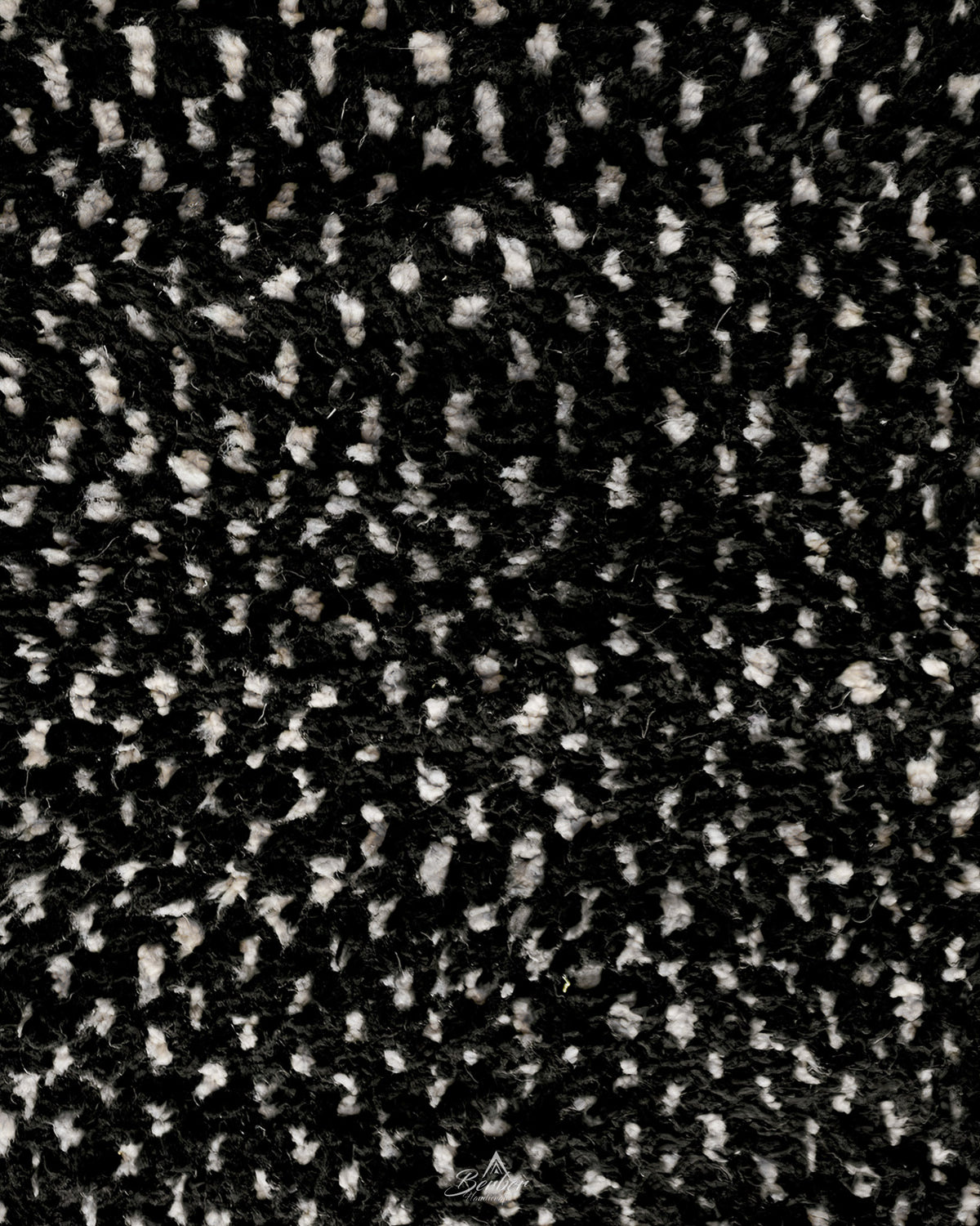 Black Dotted Rug 3 X 5 Ft | 90 X 150 Cm / With Tassels / Short (0.4” / 1 cm)