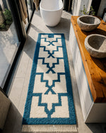 Minimalist Runner Rug 2 X 6 Ft | 60 X 180 Cm / With Tassels / Short (0.4” / 1 cm)