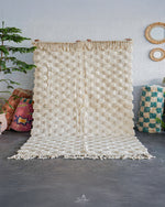 Off White Checkered Rug