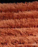 Black and Orange Mrirt Rug 3 X 5 Ft | 90 X 150 Cm / With Tassels / Short (0.4” / 1 cm)