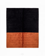 Black and Orange Mrirt Rug 3 X 5 Ft | 90 X 150 Cm / With Tassels / Short (0.4” / 1 cm)