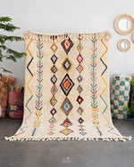 Bohemian Wool Rug 3 X 5 Ft | 90 X 150 Cm / With Tassels / Short (0.4” / 1 cm)