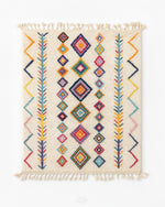 Bohemian Wool Rug 3 X 5 Ft | 90 X 150 Cm / With Tassels / Short (0.4” / 1 cm)