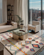 Bohemian Wool Rug 3 X 5 Ft | 90 X 150 Cm / With Tassels / Short (0.4” / 1 cm)