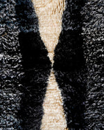 Black and Grey Berber Carpet 3 X 5 Ft | 90 X 150 Cm / With Tassels / Short (0.4” / 1 cm)