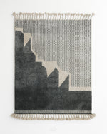 Black and White Moroccan Rug 3 X 5 Ft | 90 X 150 Cm / With Tassels / Short (0.4” / 1 cm)