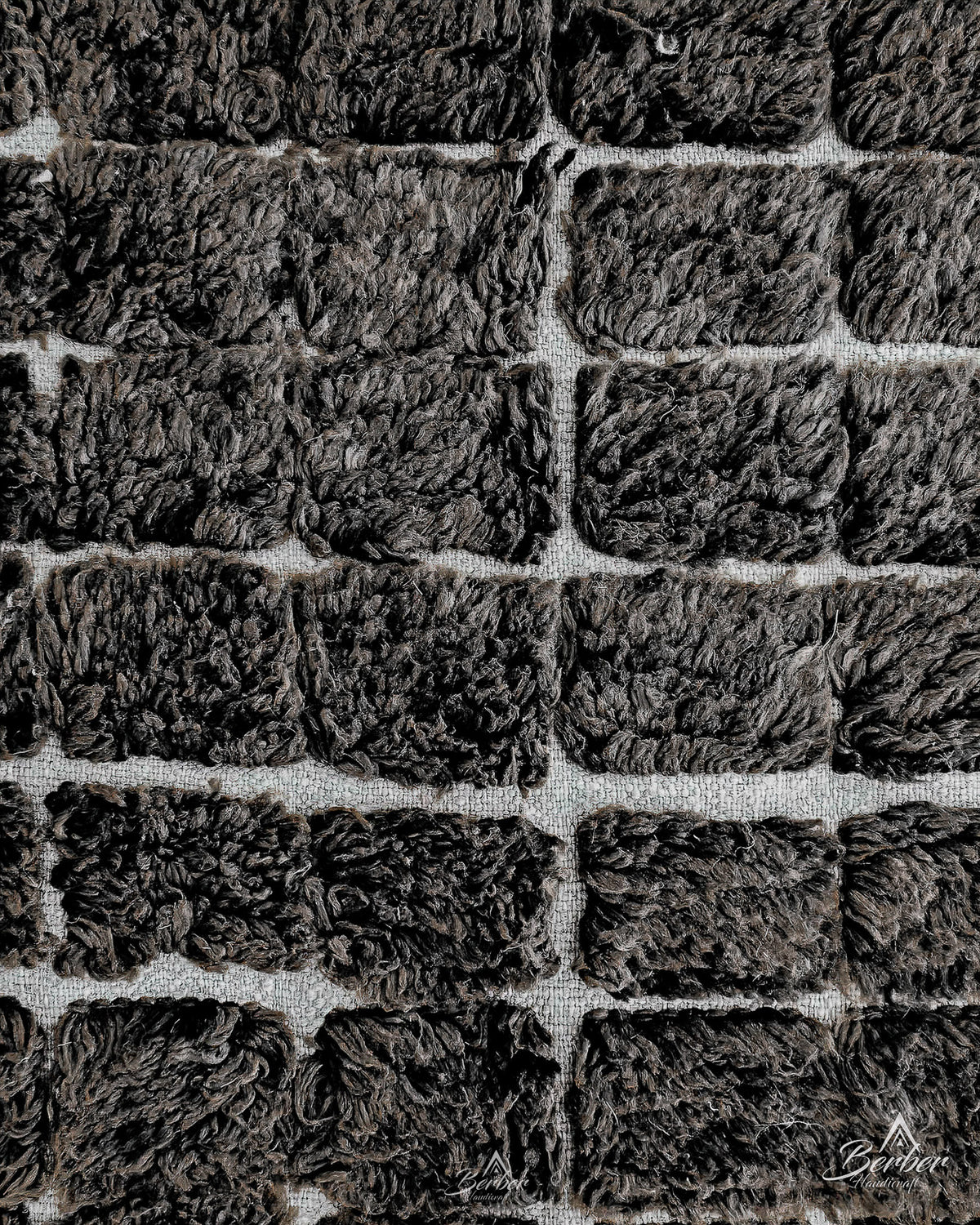 Black Berber Rug 3 X 5 Ft | 90 X 150 Cm / With Tassels / Short (0.4” / 1 cm)