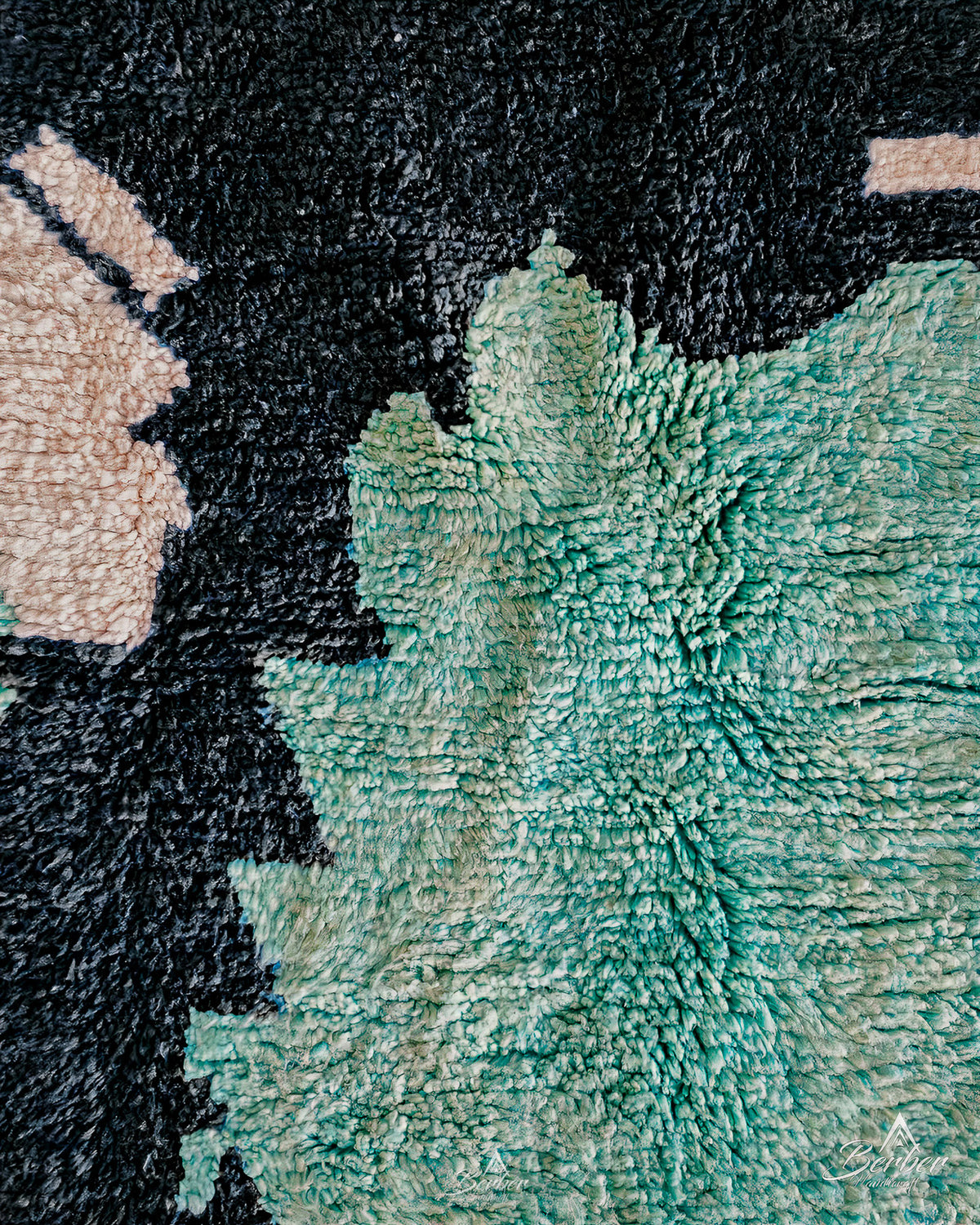 Black Living Room Rug 3 X 5 Ft | 90 X 150 Cm / With Tassels / Short (0.4” / 1 cm)