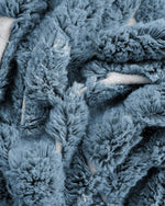 Blue Beni Ourain Carpet 3 X 5 Ft | 90 X 150 Cm / With Tassels / Short (0.4” / 1 cm)