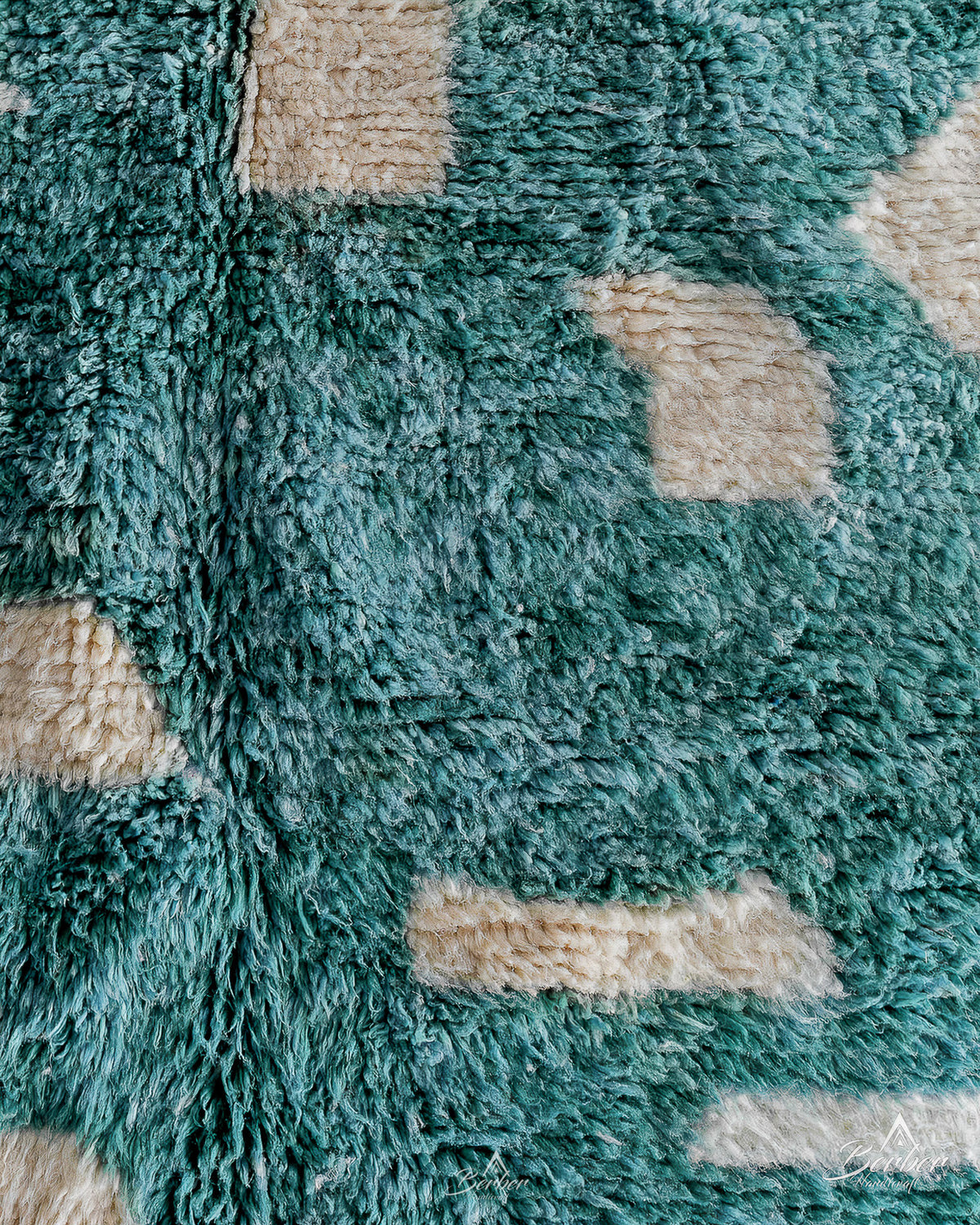 Blue Handmade Rug 3 X 5 Ft | 90 X 150 Cm / With Tassels / Short (0.4” / 1 cm)