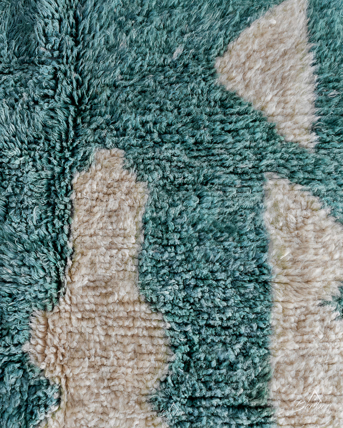 Blue Handmade Rug 3 X 5 Ft | 90 X 150 Cm / With Tassels / Short (0.4” / 1 cm)