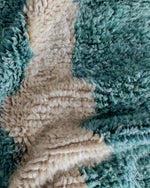 Blue Handmade Rug 3 X 5 Ft | 90 X 150 Cm / With Tassels / Short (0.4” / 1 cm)