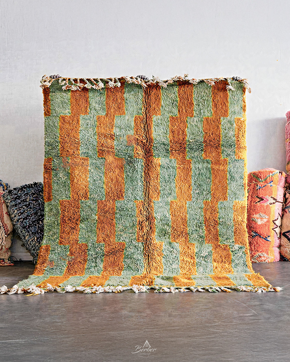 Boujaad Carpet 3 X 5 Ft | 90 X 150 Cm / With Tassels / Short (0.4” / 1 cm)