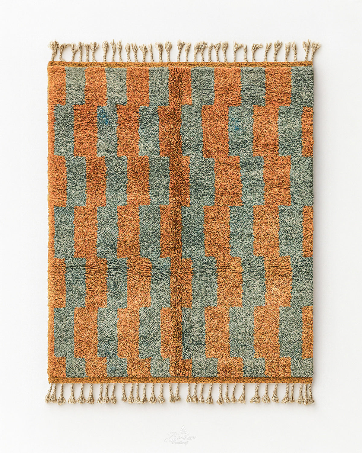 Boujaad Carpet 3 X 5 Ft | 90 X 150 Cm / With Tassels / Short (0.4” / 1 cm)