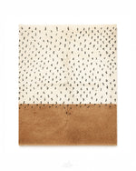 Brown Boho Moroccan Rug 3 X 5 Ft | 90 X 150 Cm / With Tassels / Short (0.4” / 1 cm)