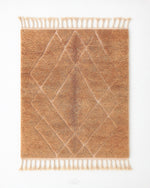 Brown Trellis Rug 3 X 5 Ft | 90 X 150 Cm / With Tassels / Short (0.4” / 1 cm)