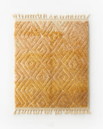 Engraved Brown Area Rug 3 X 5 Ft | 90 X 150 Cm / With Tassels / Short (0.4” / 1 cm)