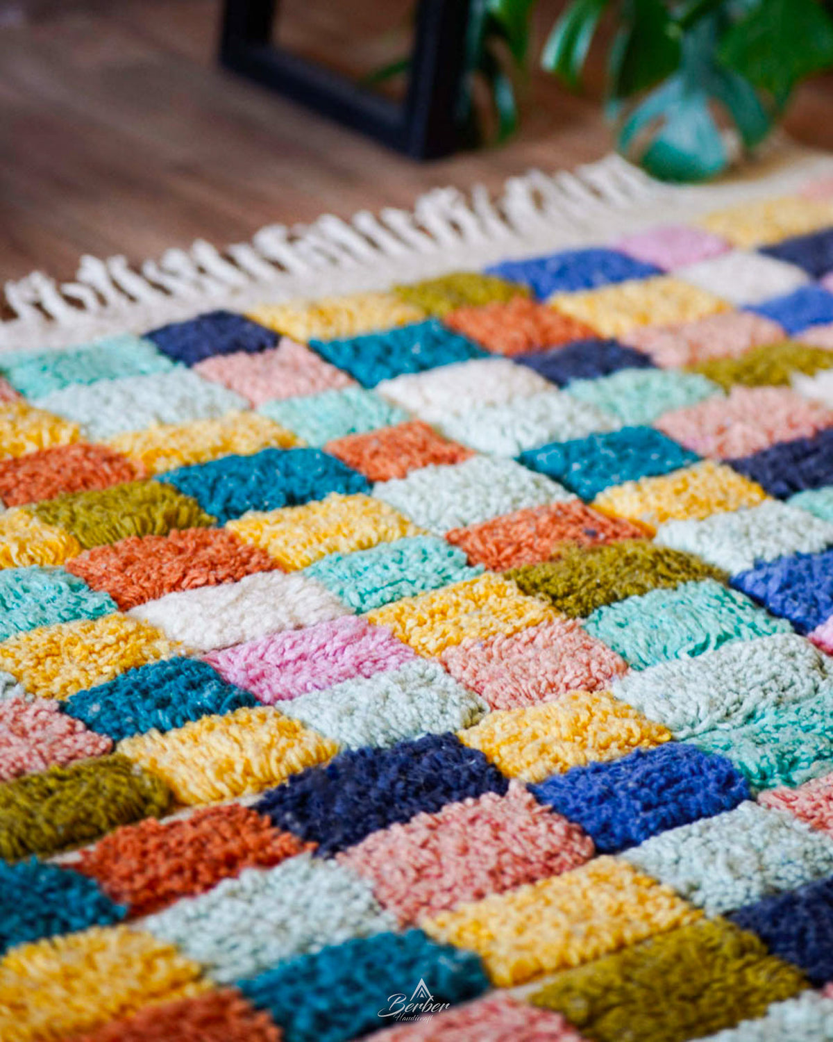 Colorful Pattern Rug 3 X 5 Ft | 90 X 150 Cm / With Tassels / Short (0.4” / 1 cm)