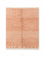 Colorful Peach Wool Rug 3 X 5 Ft | 90 X 150 Cm / With Tassels / Short (0.4” / 1 cm)