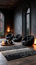 Custom Black Moroccan Rug