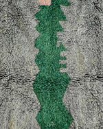 Green Living Room Rug 3 X 5 Ft | 90 X 150 Cm / With Tassels / Short (0.4” / 1 cm)