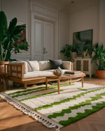 Green White Azilal Rug