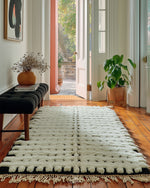 Hand Knotted Wool Rug 3 X 5 Ft | 90 X 150 Cm / With Tassels / Short (0.4” / 1 cm)