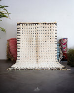 Hand Knotted Wool Rug 3 X 5 Ft | 90 X 150 Cm / With Tassels / Short (0.4” / 1 cm)