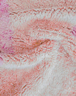 Pink Morrocan Wool Rug 3 X 5 Ft | 90 X 150 Cm / With Tassels / Short (0.4” / 1 cm)