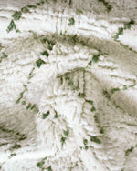 White and Green Zigzag Rug 3 X 5 Ft | 90 X 150 Cm / With Tassels / Short (0.4” / 1 cm)