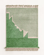 Moroccan Rug Green 3 X 5 Ft | 90 X 150 Cm / With Tassels / Short (0.4” / 1 cm)