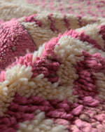 Moroccan Rug Pink 3 X 5 Ft | 90 X 150 Cm / With Tassels / Short (0.4” / 1 cm)
