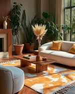 Brown Handmade Rug 3 X 5 Ft | 90 X 150 Cm / With Tassels / Short (0.4” / 1 cm)