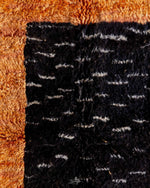 Orange Wool Rug 3 X 5 Ft | 90 X 150 Cm / With Tassels / Short (0.4” / 1 cm)