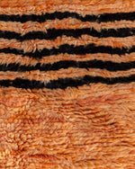 Orange Wool Rug 3 X 5 Ft | 90 X 150 Cm / With Tassels / Short (0.4” / 1 cm)