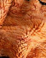 Orange Wool Rug 3 X 5 Ft | 90 X 150 Cm / With Tassels / Short (0.4” / 1 cm)
