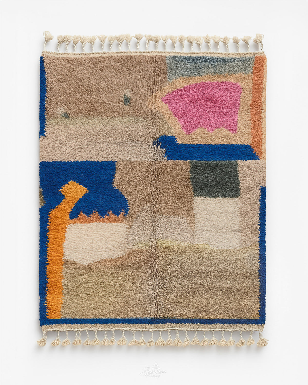 Pastel Brown Rug 3 X 5 Ft | 90 X 150 Cm / With Tassels / Short (0.4” / 1 cm)