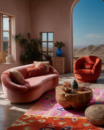 Pink Moroccan Rug 3 X 5 Ft | 90 X 150 Cm / With Tassels / Short (0.4” / 1 cm)