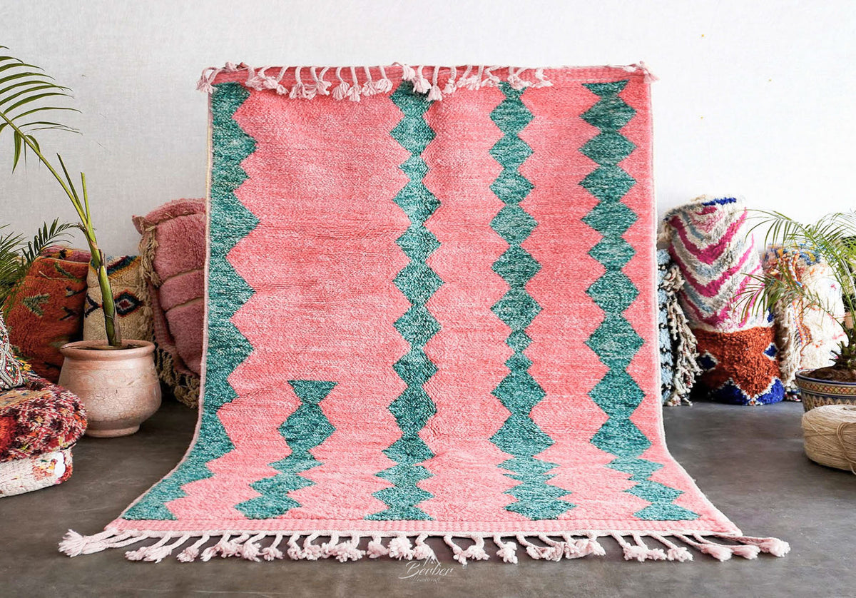 Pink Turquoise Boujaad Rug