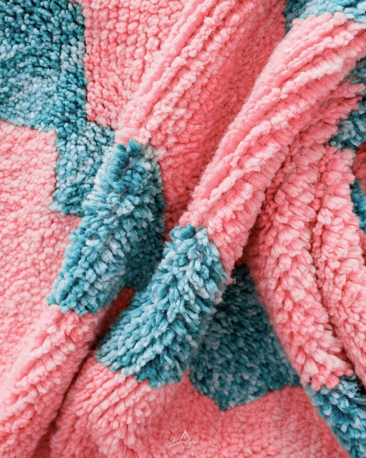 Pink Turquoise Boujaad Rug